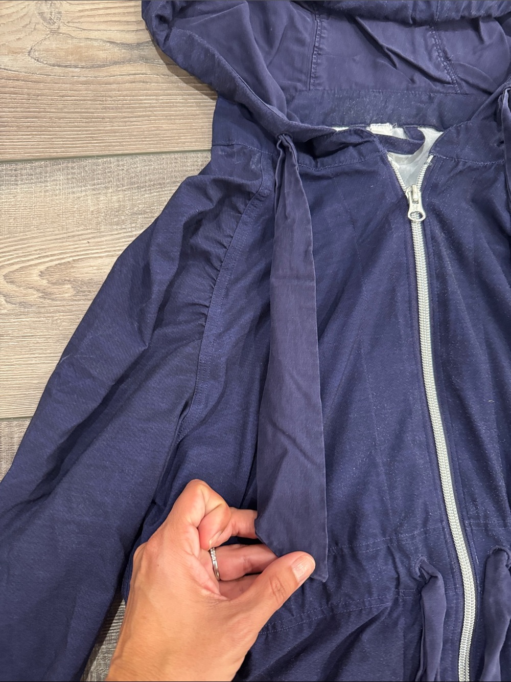 lululemon athletica Navy/purple Hooded Zip Utility Jacket - Picture 4 of 9